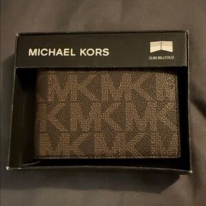 Michael Kors Monogram Wallet in Dark Brown